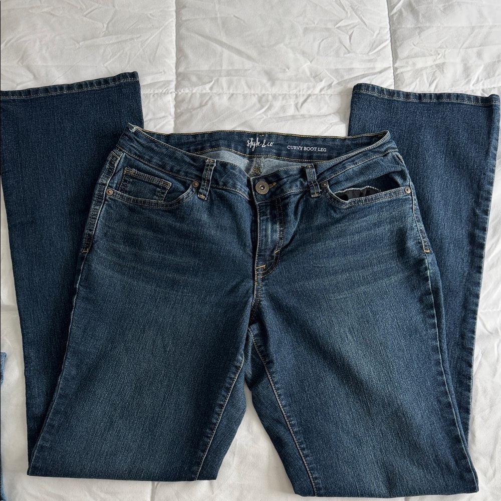 Style & Co. Women's Boot Cut Jeans - Dark Blue